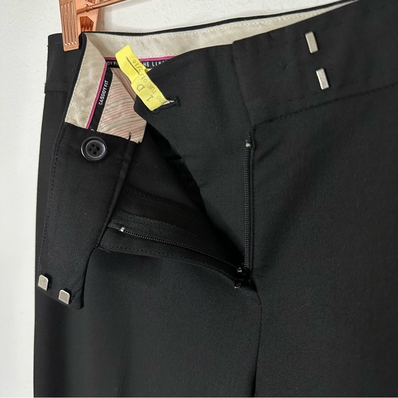 The Limited Cassidy Black Wide Leg Mid Rise Dress Pants Sz 2 Short - Picture 11 of 16